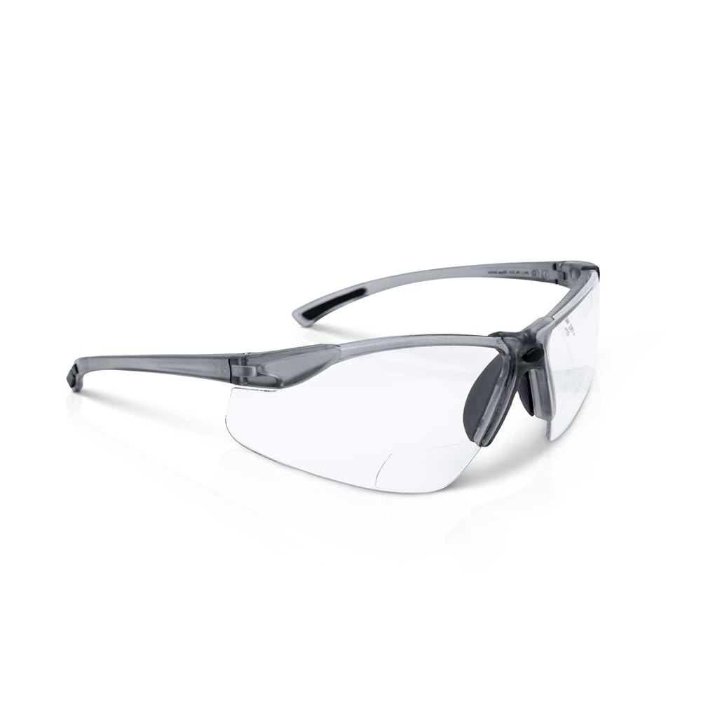 Sellstrom XM340RX Safety Glasses with Readers - Wraparound Bifocal Eyeglasses