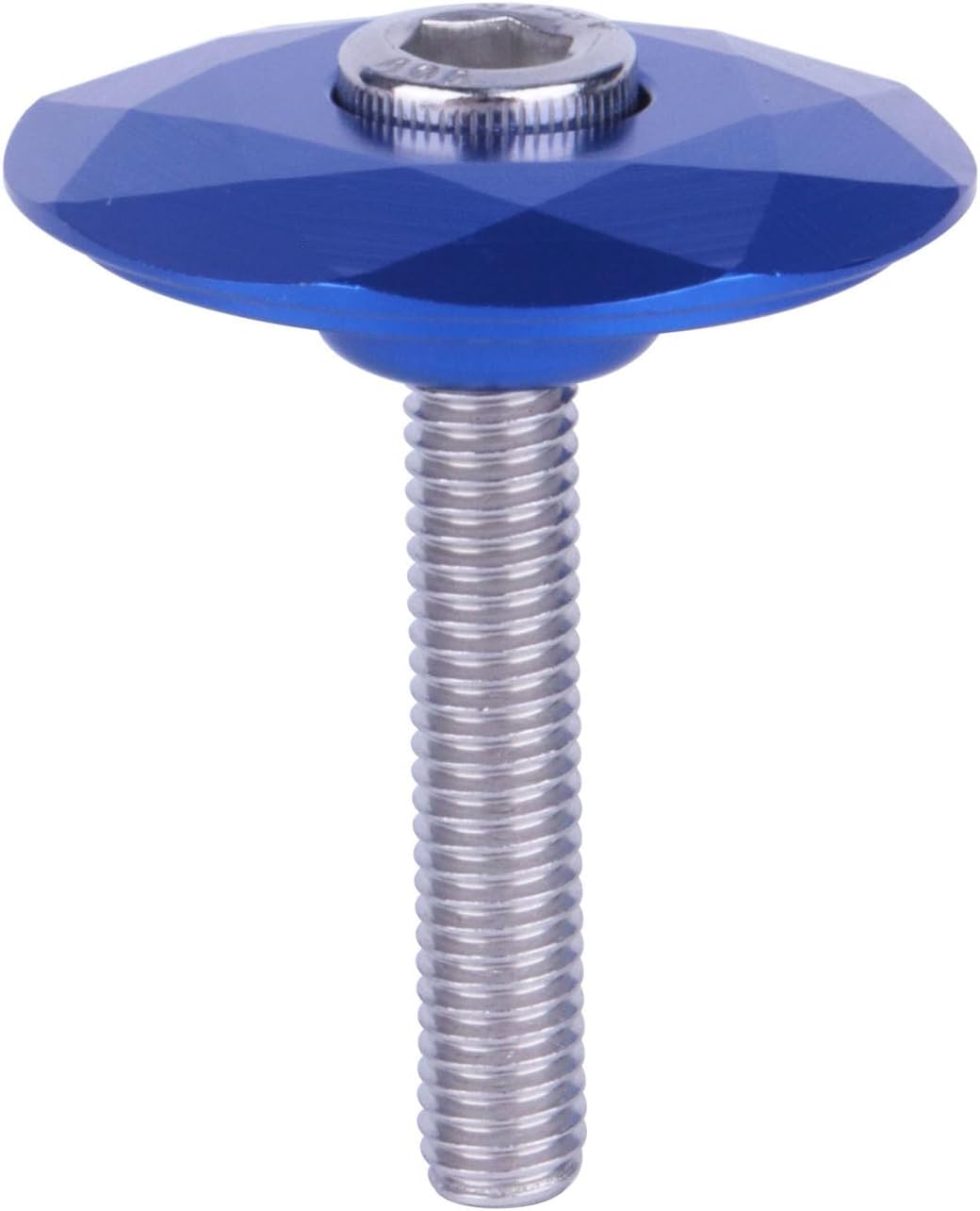 Aluminum Bike Headset Stem Top Cap, 1-1/8 Inch, with M6 x 35mm Bolt - Image 2