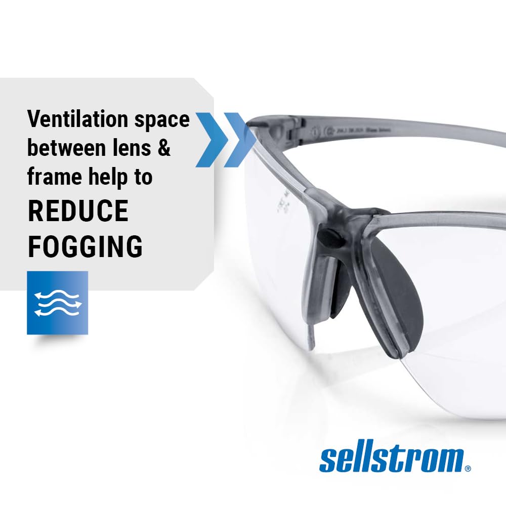 Sellstrom XM340RX Safety Glasses with Readers - Wraparound Bifocal Eyeglasses - Image 4