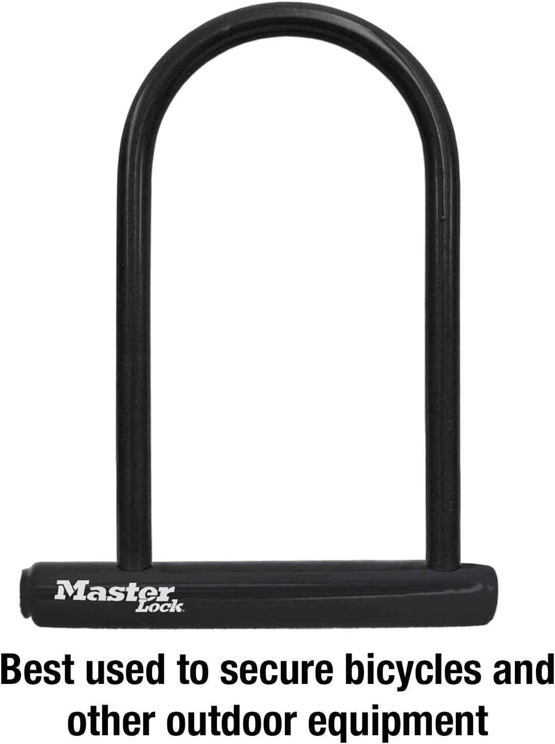 Master Lock Black Bike Lock with Key, Standard Size U-Lock for Bicycles - Image 3