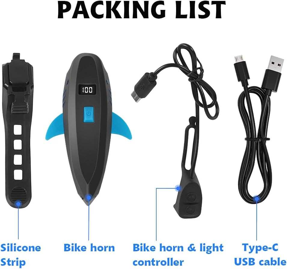 Bike Horn with Light, 120dB Electric Bicycle Bell & 400LM Rechargeable - Image 7