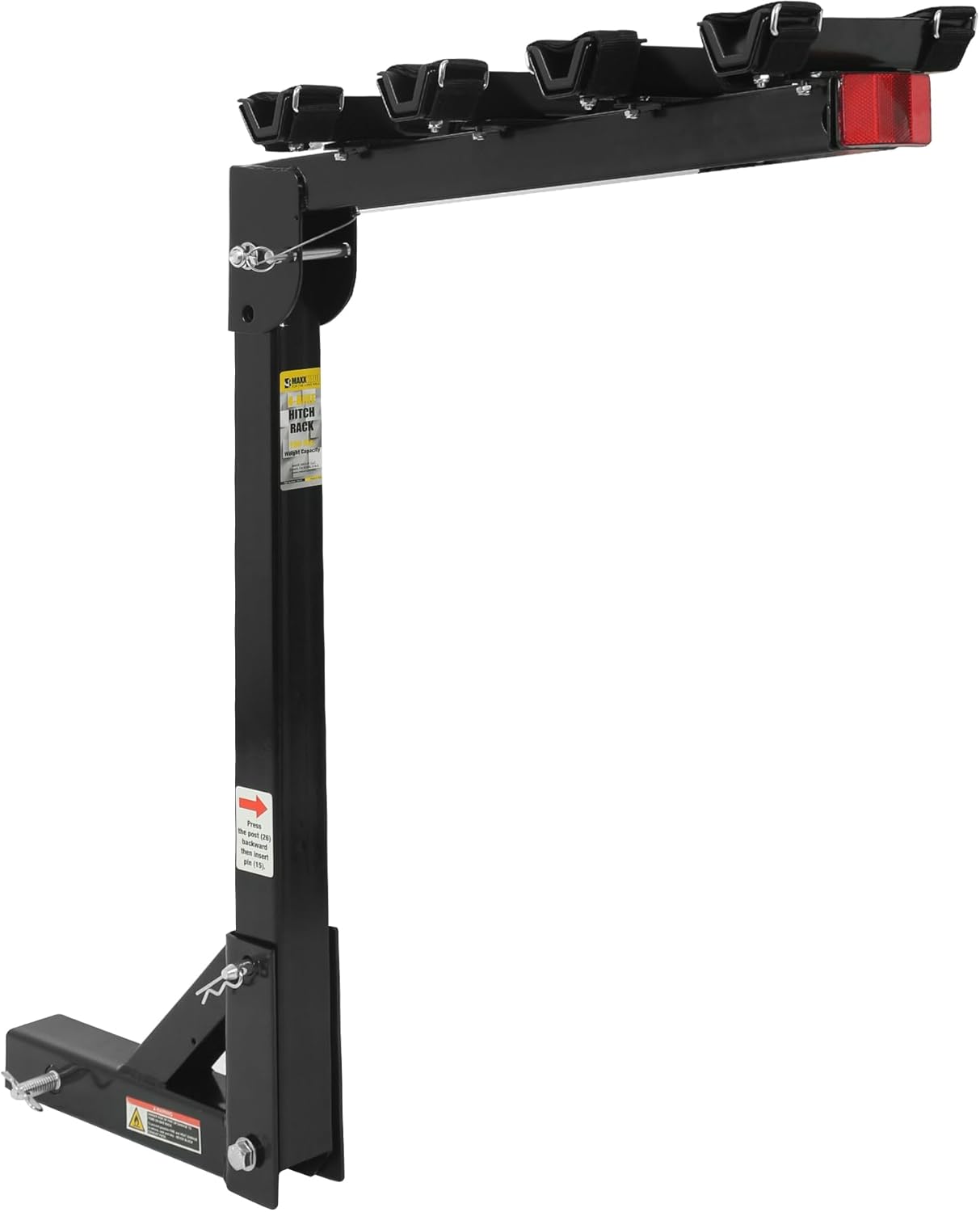 MaxxHaul Hitch Mount 4 Bike Rack 150 lb Capacity Heavy‑Duty Swing Down Design