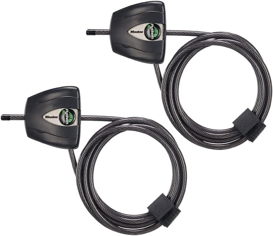 Master Lock Python Cable Lock, Cable Lock with Keys, Trail Camera and Kayak Lock