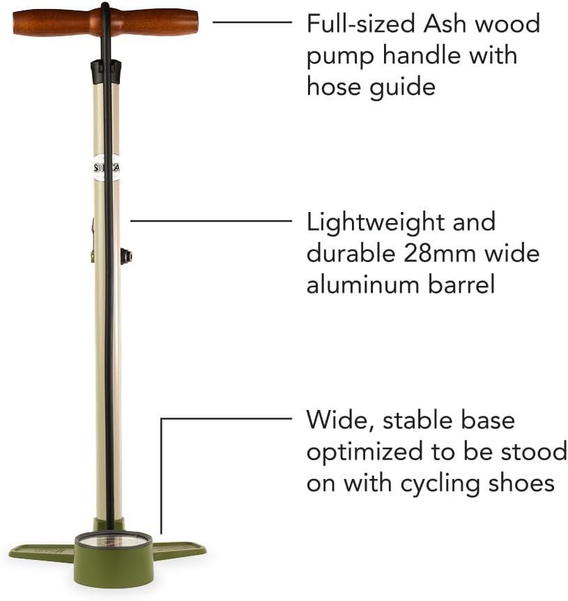SILCA Terra Bike Floor Pump with Gauge – High Pressure Bicycle Pump - Image 5