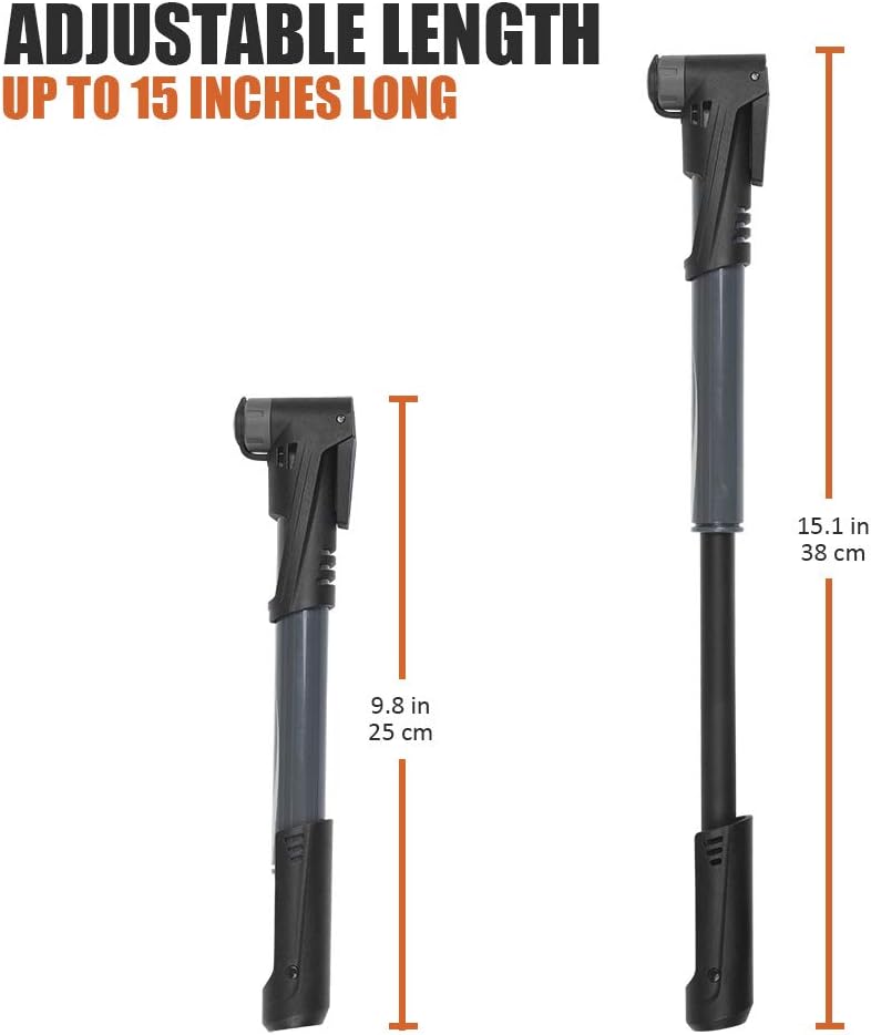 BV Mini Bike Pump Portable Frame Pump, Air Ball Pump Inflator with Ball Pump - Image 3