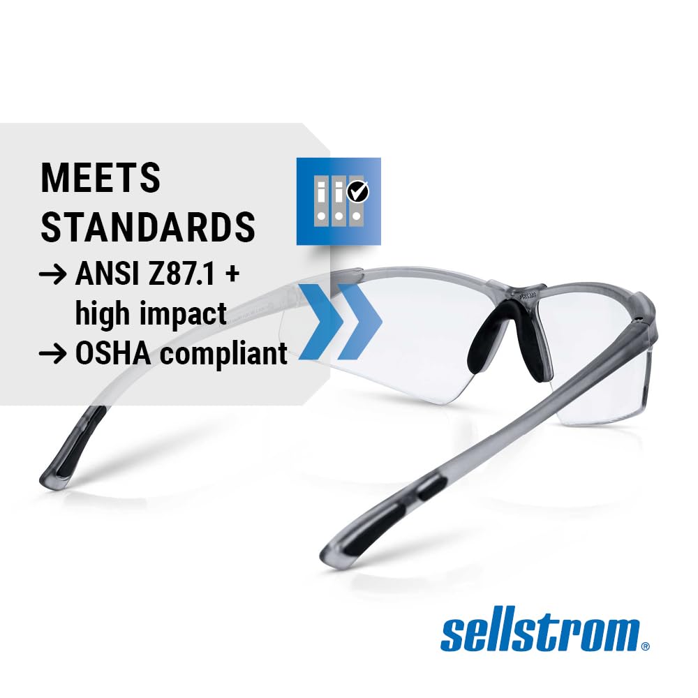 Sellstrom XM340RX Safety Glasses with Readers - Wraparound Bifocal Eyeglasses - Image 6