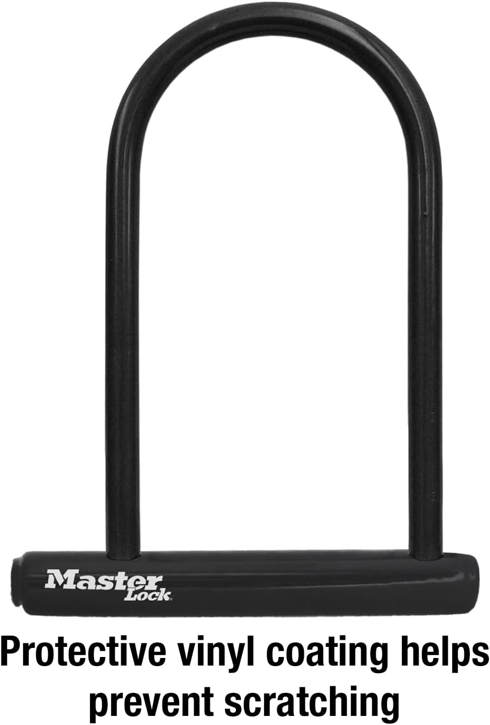 Master Lock Black Bike Lock with Key, Standard Size U-Lock for Bicycles - Image 5