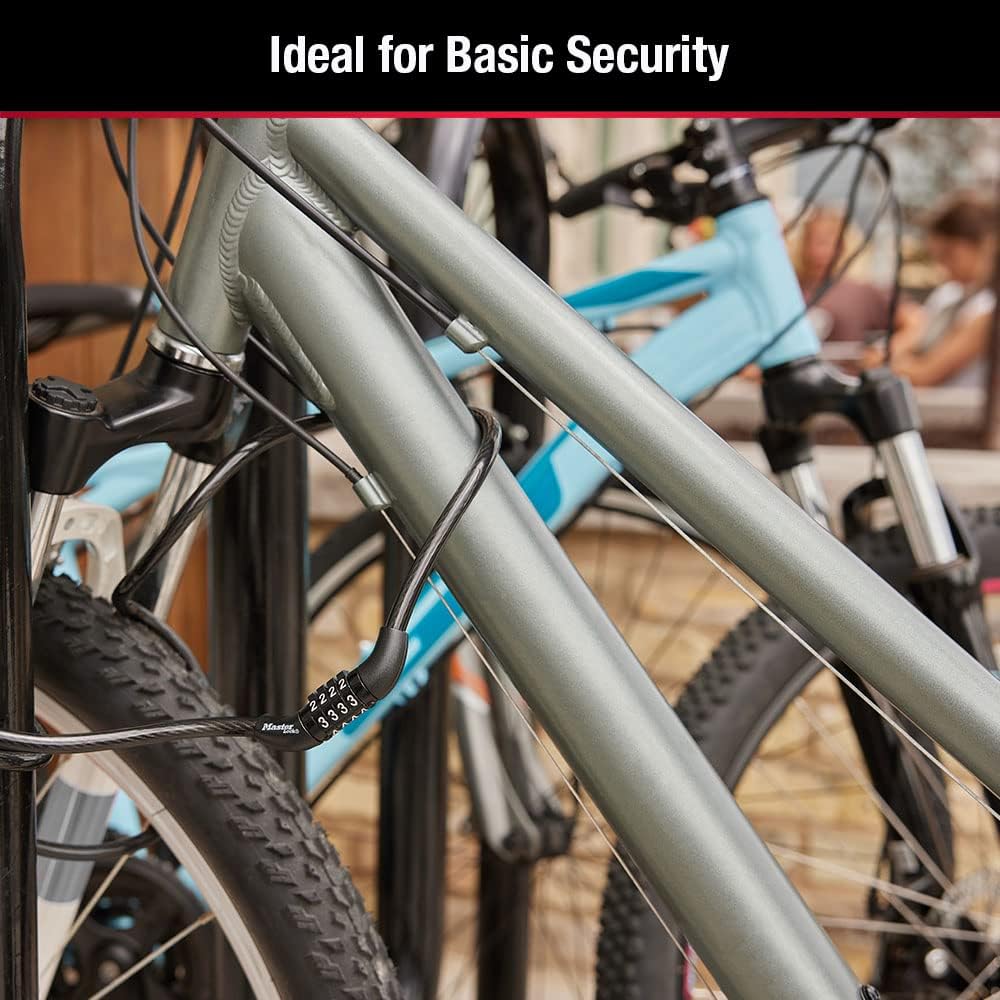 Master Lock Bike Lock Cable with Combination Black, 8143D - Image 5