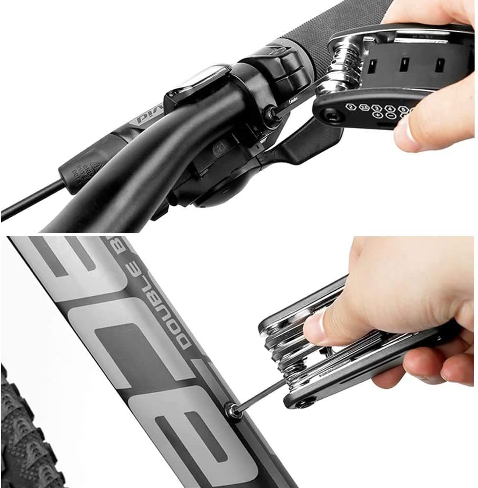 WOTOW Bike Repair Tool Kit, 16 in 1 Bicycle Multitool with Tire Levers Hex Spoke - Image 5