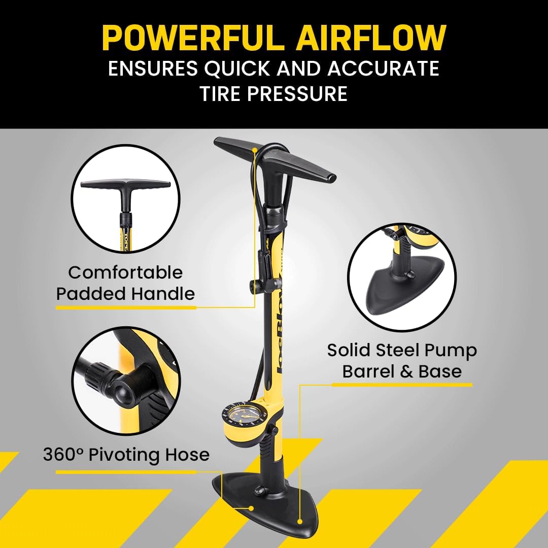 Topeak JoeBlow Sport III High-Pressure Bike Floor Pump – 160 PSI, Durable Steel - Image 6