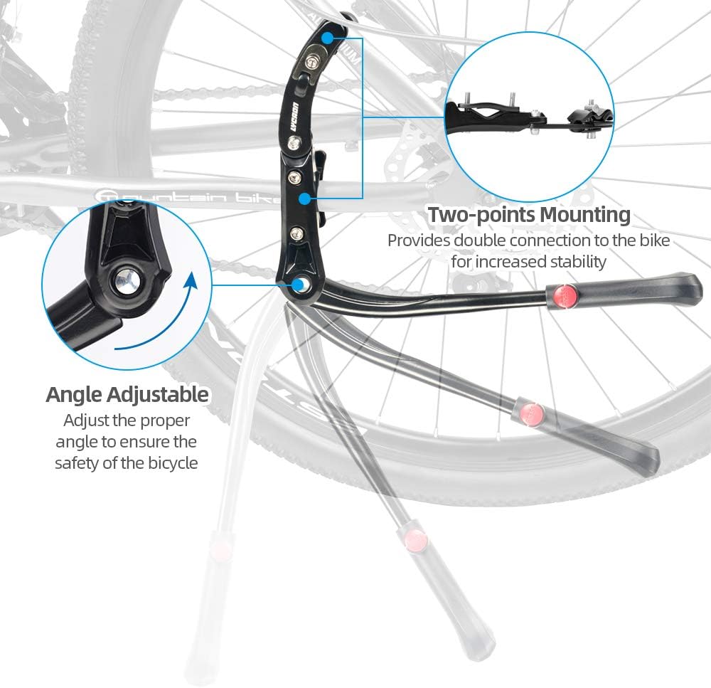LYCAON Bike Kickstand, Aluminum Alloy Adjustable Bicycle Kickstands with - Image 6
