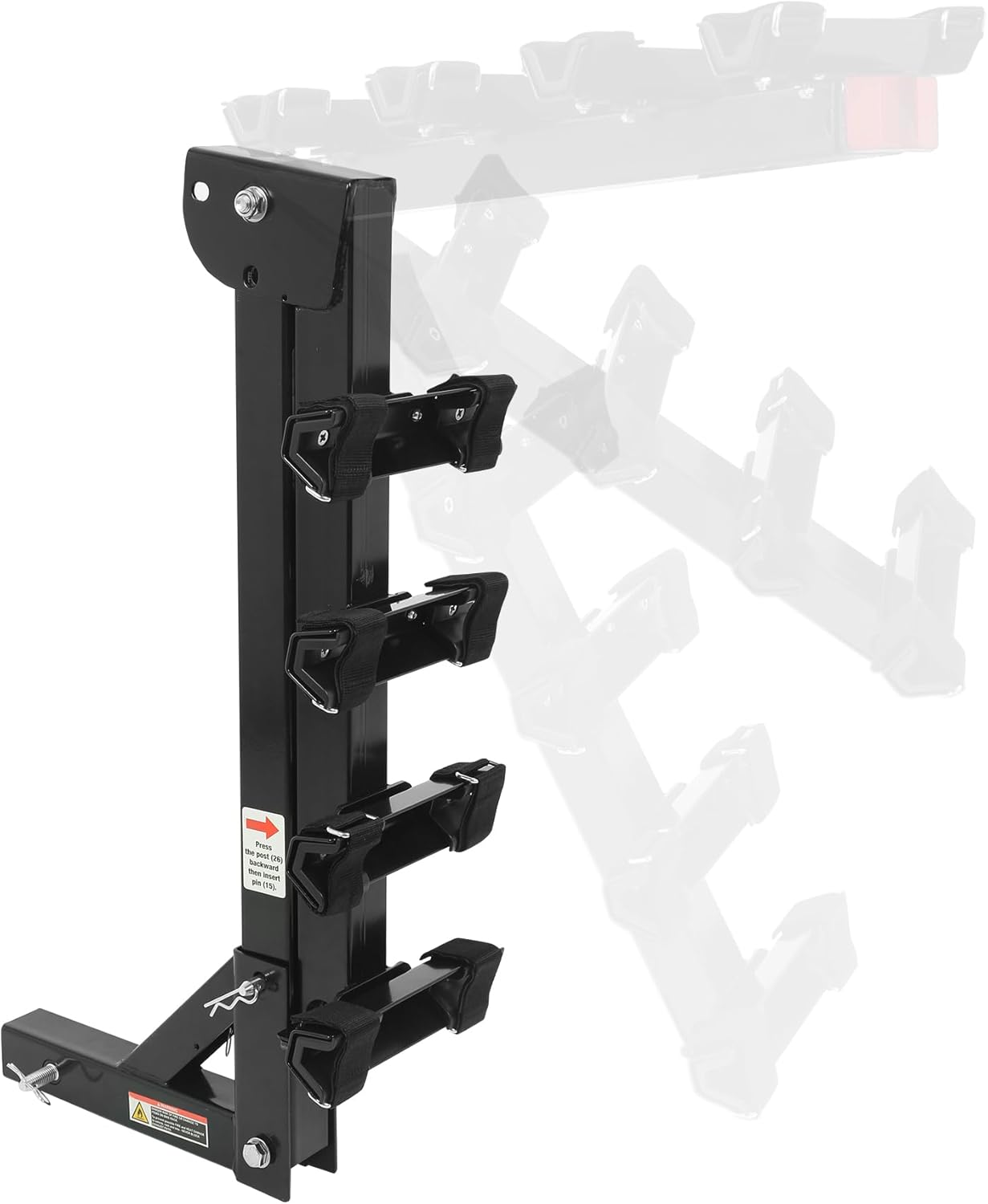 MaxxHaul Hitch Mount 4 Bike Rack 150 lb Capacity Heavy‑Duty Swing Down Design - Image 2