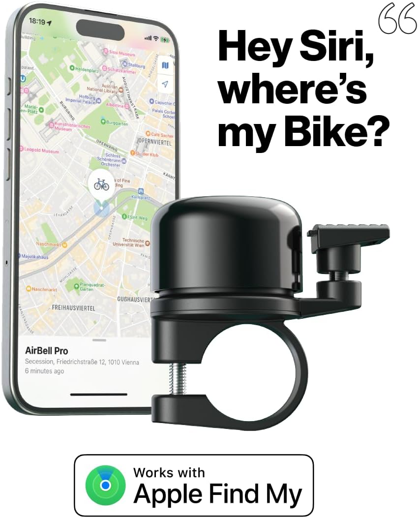 AirBell Pro Bicycle Bell with Integrated Tracker for Apple Find My Network - Image 2
