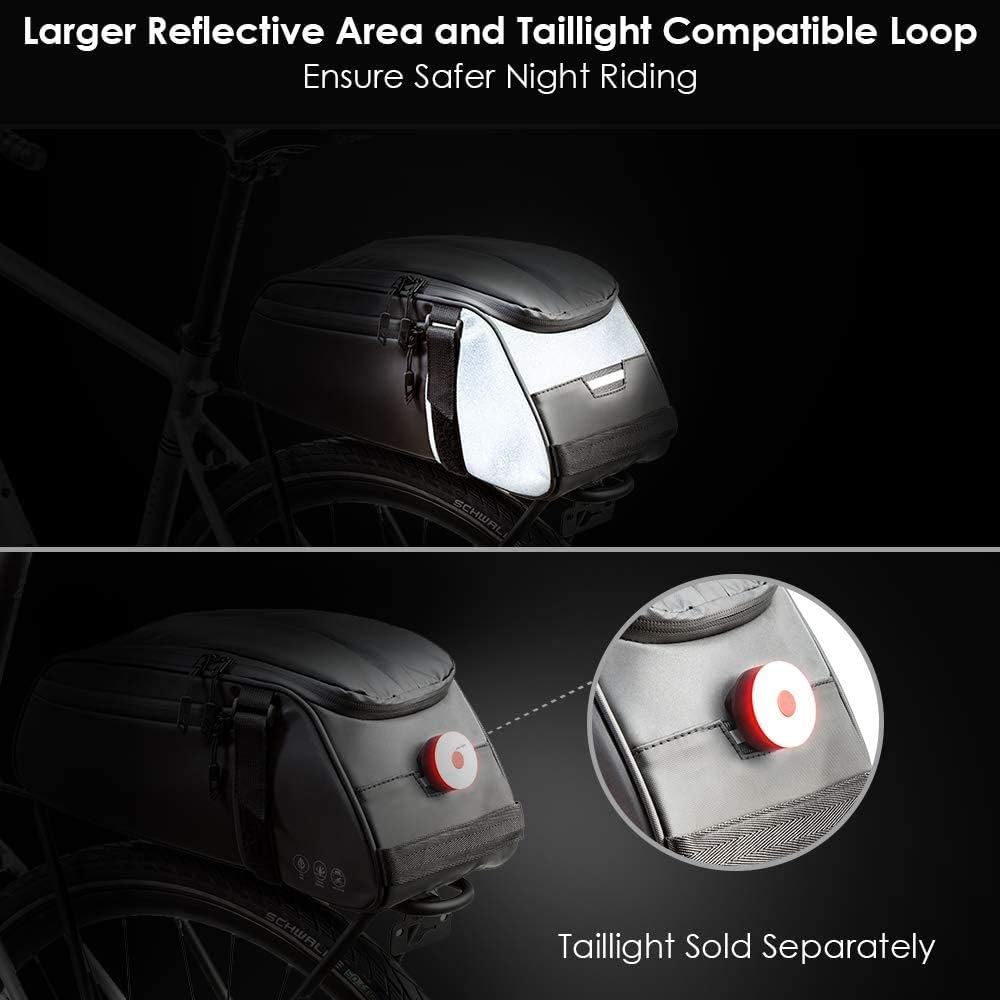 WOTOW Bike Reflective Rear Rack Bag, Water Resistant Bicycle Saddle Panniers - Image 2