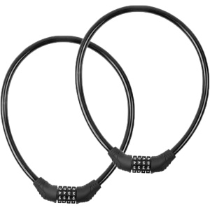 2 PACK Bike Locks Cable,Anti Theft Bicycle Lock Chain,4 Digit Security