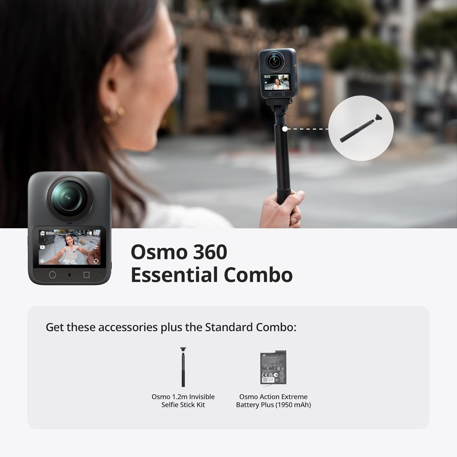 Osmo 360 Skiing Essential Combo, 360 Camera with 1-Inch 360° Imaging, Native 8K - Image 10