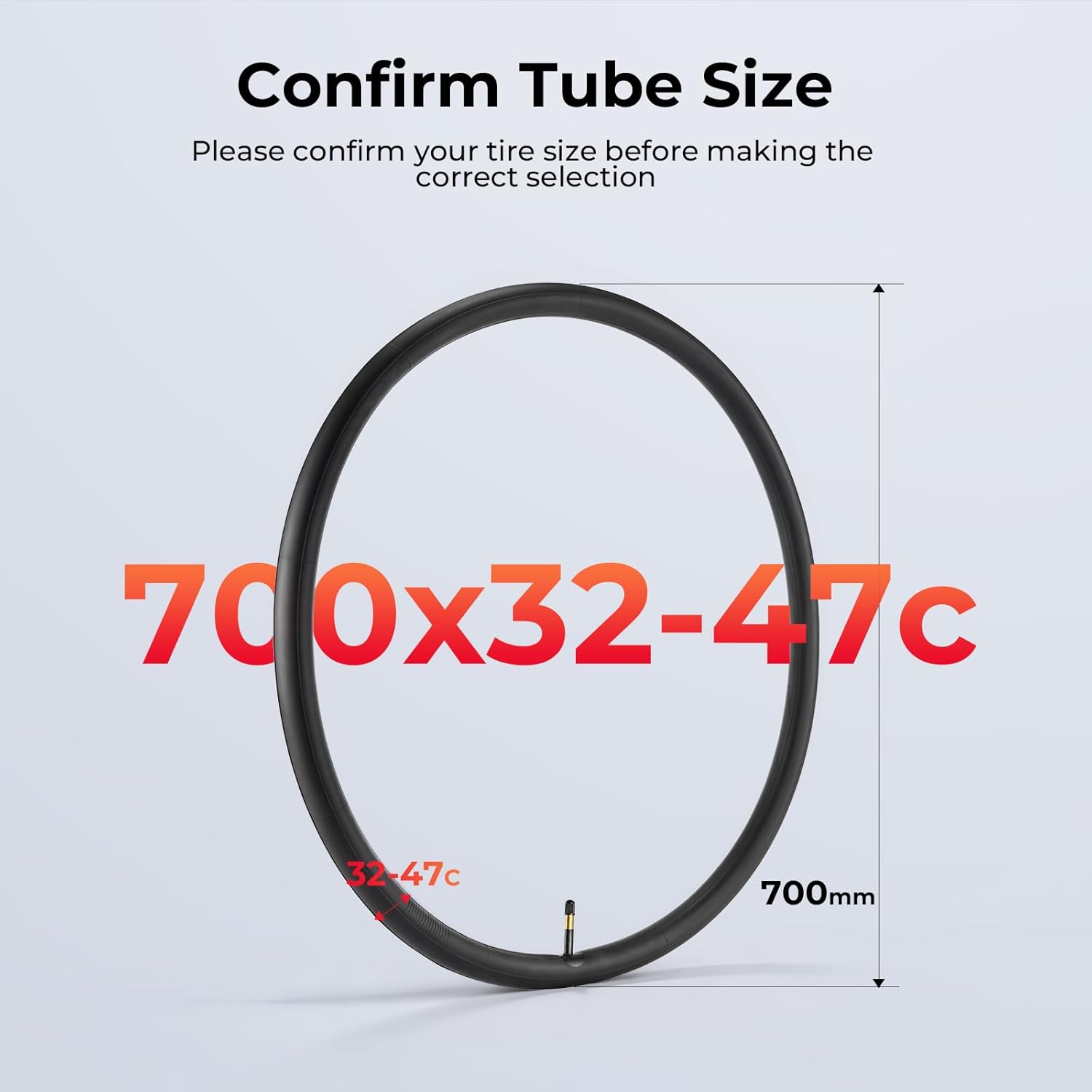 700x32-47c Bike Tubes 48mm Schrader Valve 2 Pack with 2 Tire Levers, Standard - Image 2