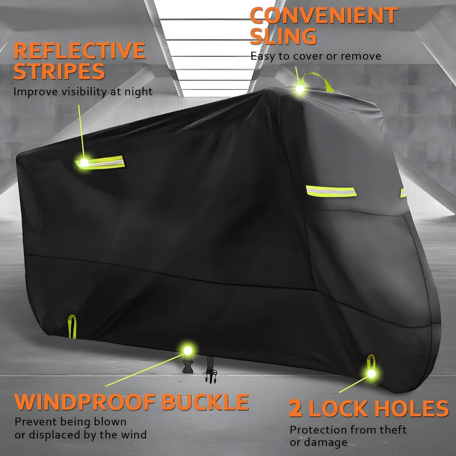 Bike Cover for 1, 2 or 3 Bikes Outdoor Waterproof Bicycle Covers 420D Heavy Duty - Image 3