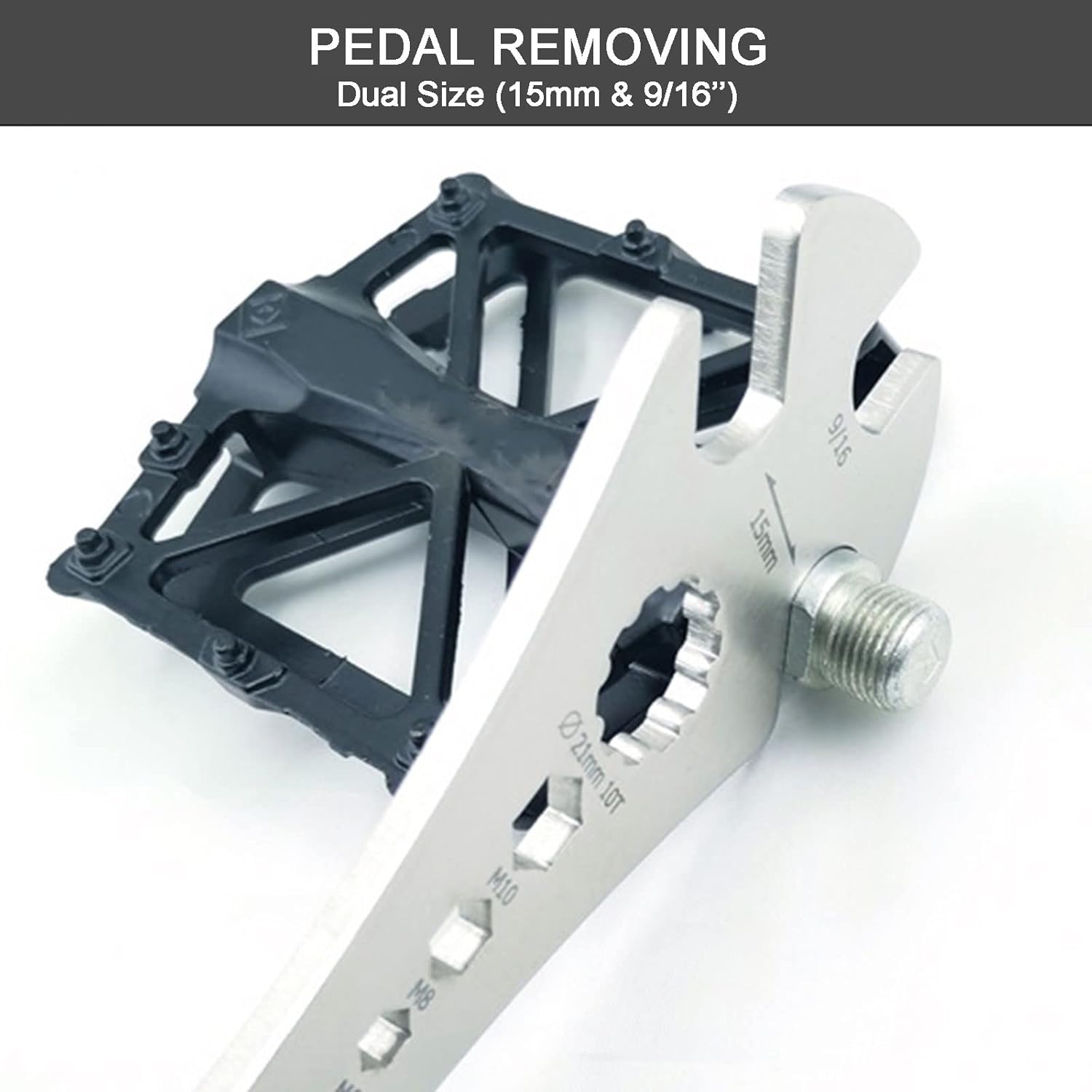 Bike Pedal Wrench, Bicycle Pedal Removal Tool with Extra Long Handle - Image 4