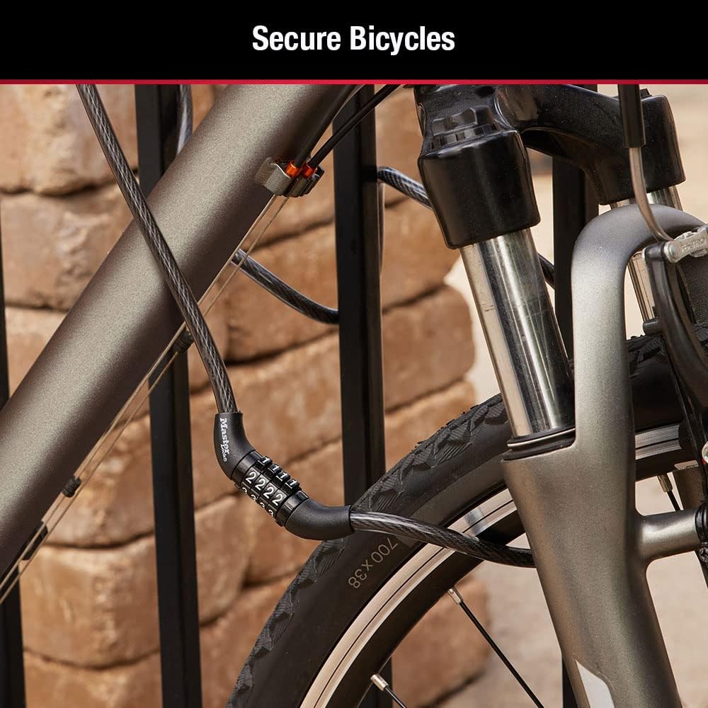 Master Lock Bike Lock Cable with Combination Black, 8143D - Image 6