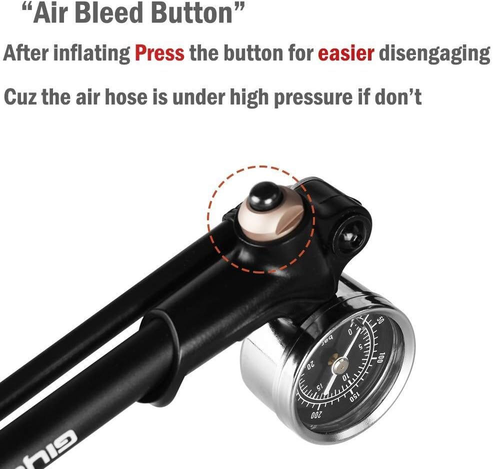 High Pressure Shock Pump (300 PSI Max) Fork & Rear Suspension Lever Lock on - Image 5