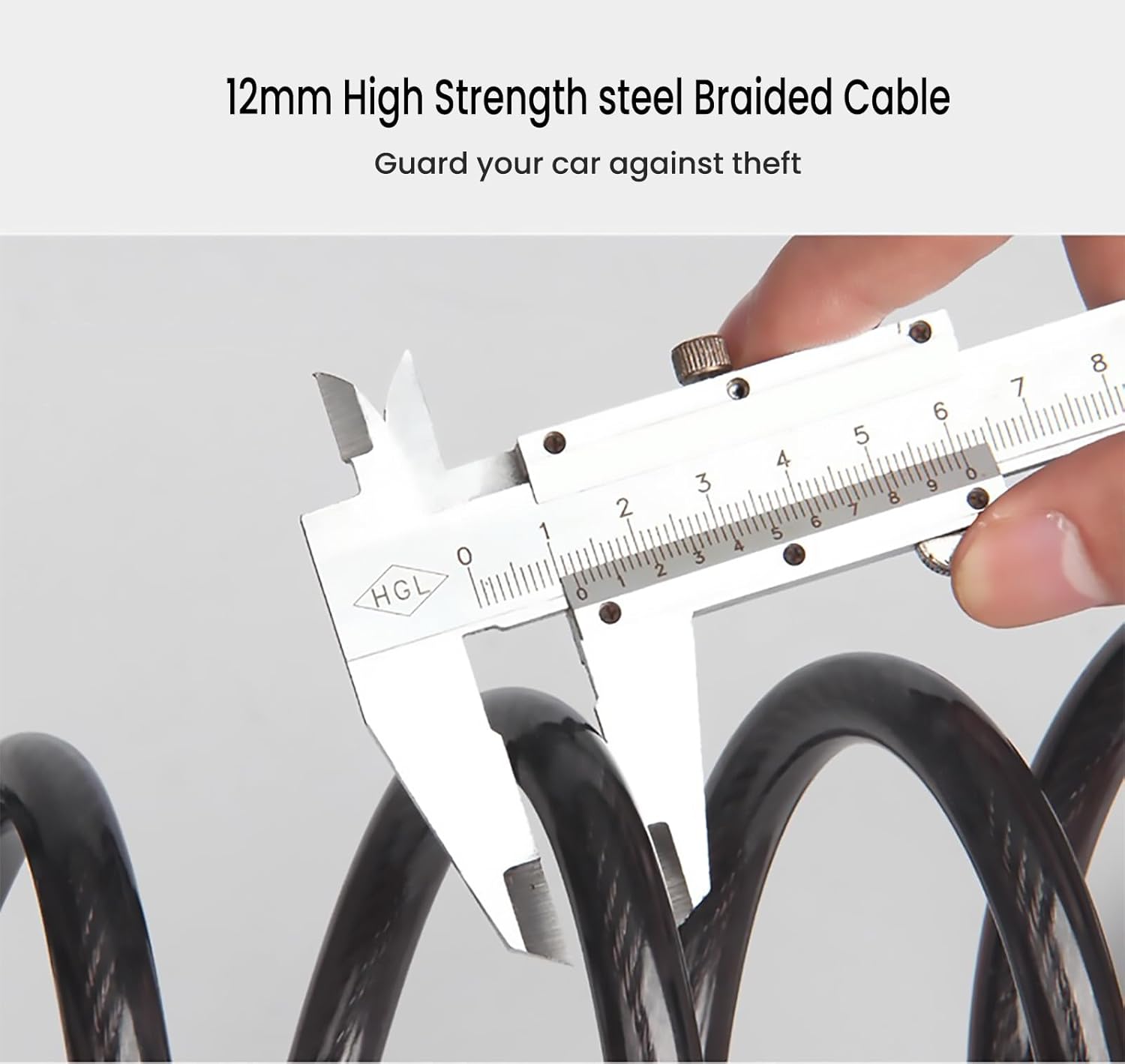 Bike Lock Combination Cable Lock - High Security 5-Digit Resettable Code - Image 2