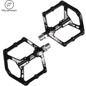 LYCAON Bike Bicycle Pedals, Light Aluminum Alloy Casting Body, 2DU Sealed
