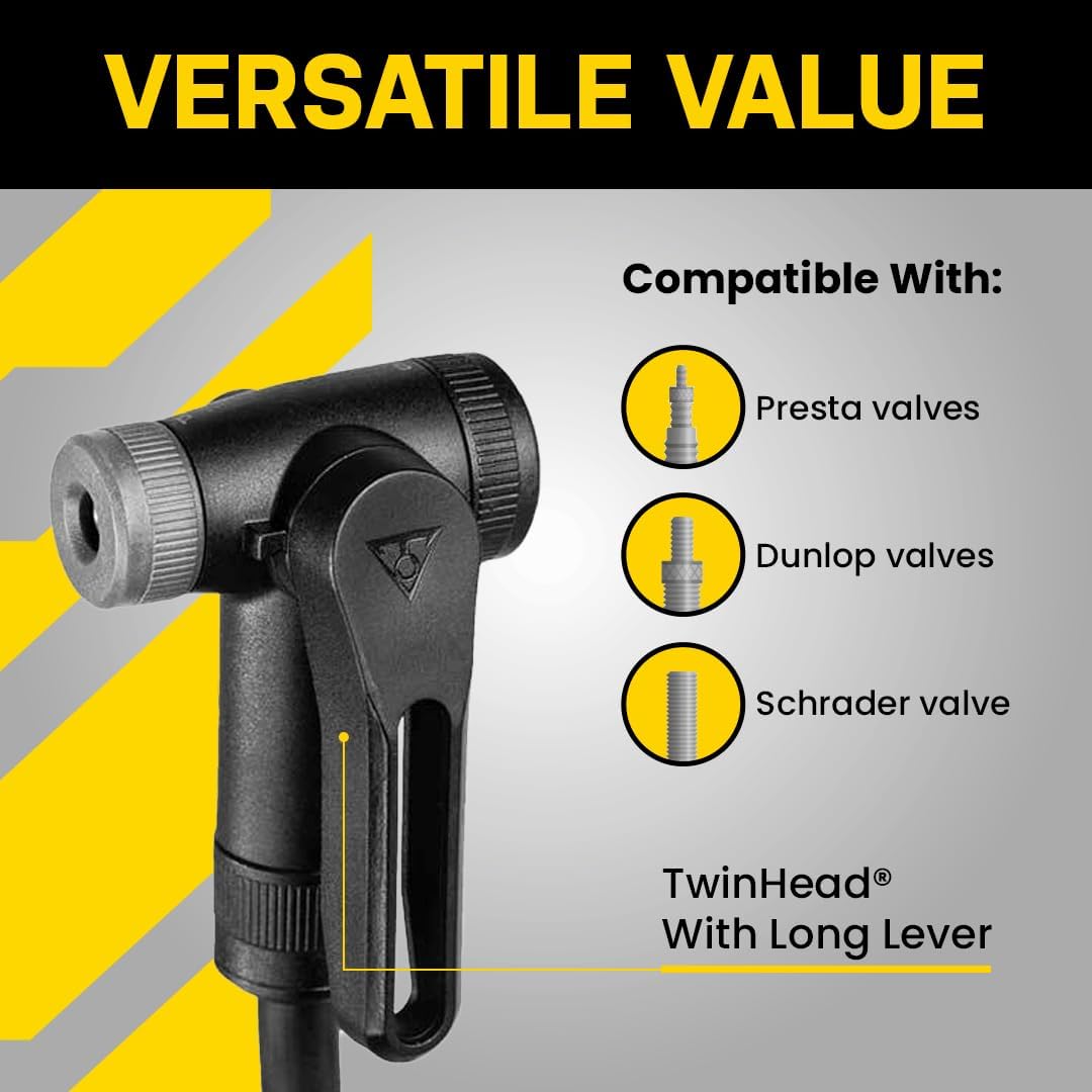 Topeak JoeBlow Sport III High-Pressure Bike Floor Pump – 160 PSI, Durable Steel - Image 2