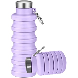 Collapsible Water Bottles,16oz Capacity Portable Reusable Silicone Water