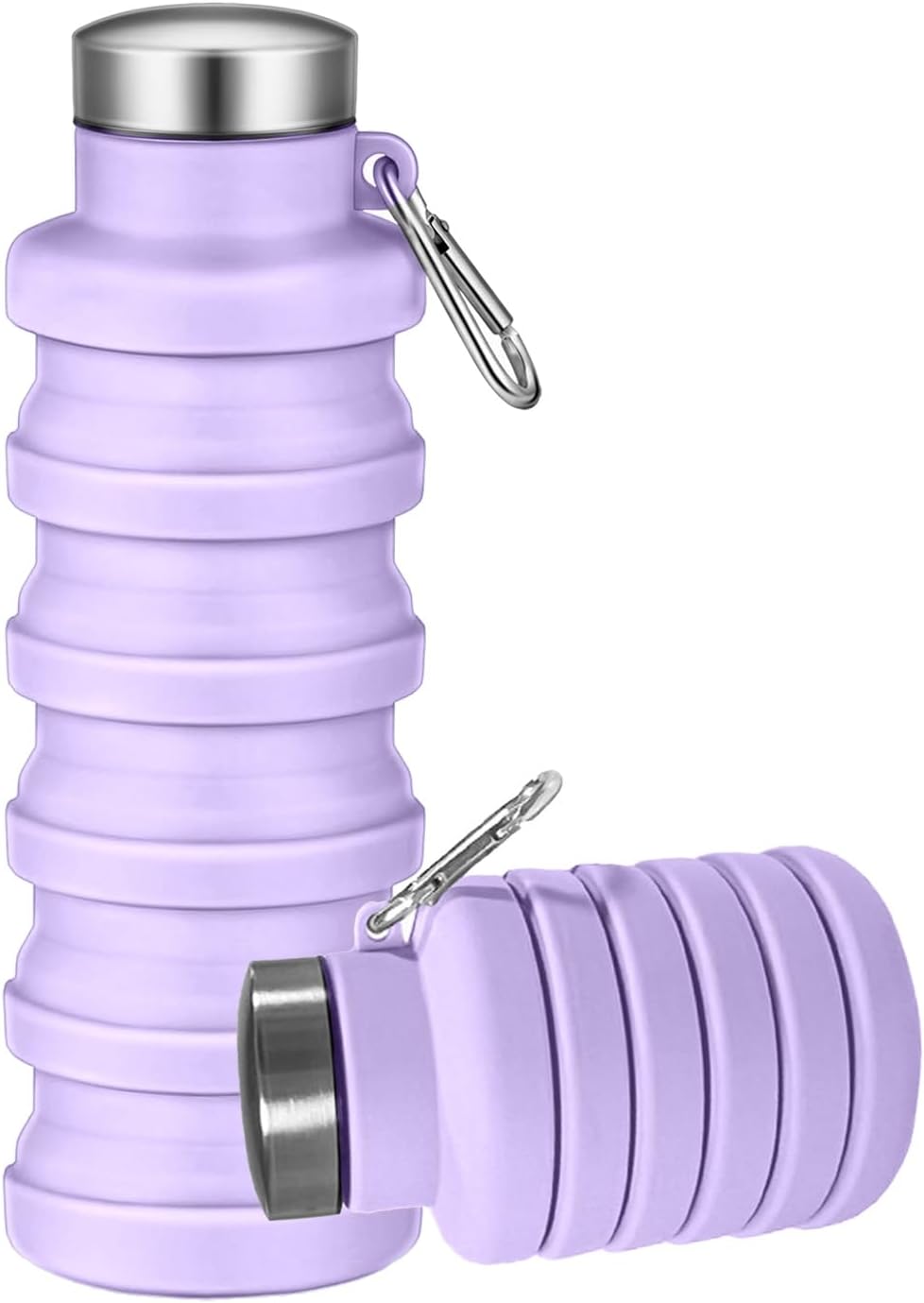 Collapsible Water Bottles,16oz Capacity Portable Reusable Silicone Water