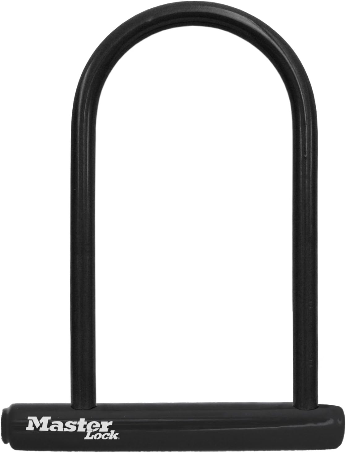 Master Lock Black Bike Lock with Key, Standard Size U-Lock for Bicycles