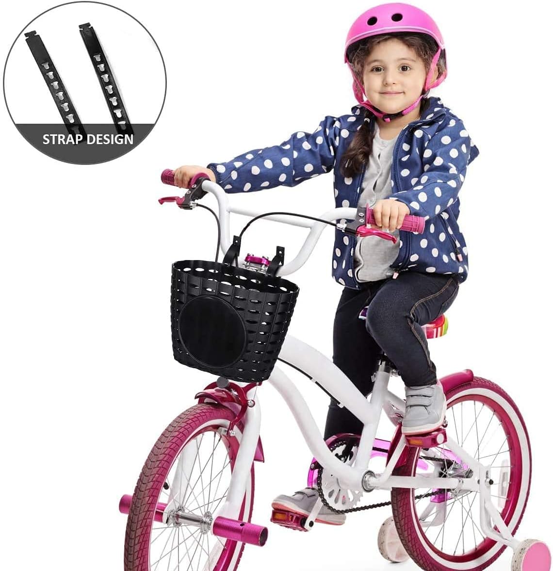 Kids Bike Basket with Adjustable Straps, Bicycle Handlebar Basket for Kid Boys - Image 6