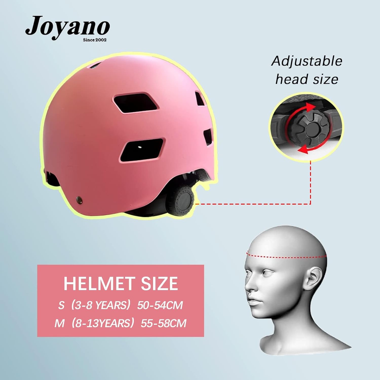 Joyano Kids Bike Helmet Toddler Helmet 3-8 Yrs Sport Gear Set Adjustable Child - Image 6