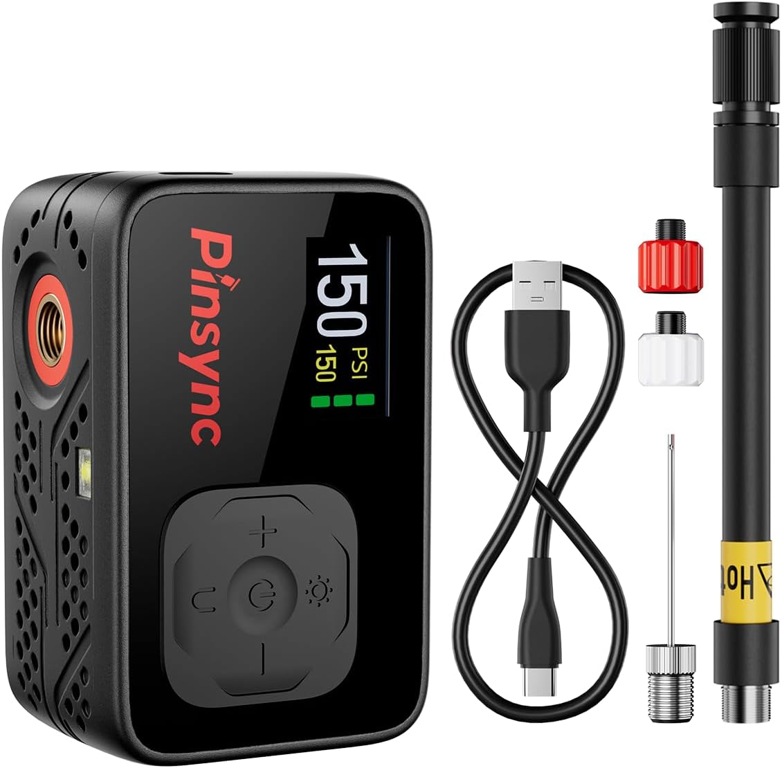 Mini Electric Bike Pump, 17S Fast Inflate 150PSI Portable Tire Pump