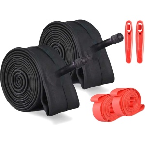2-Pack Bike Inner Tube 20x1.9/2.125 with Tire Levers and Rim Strips 20 Inch