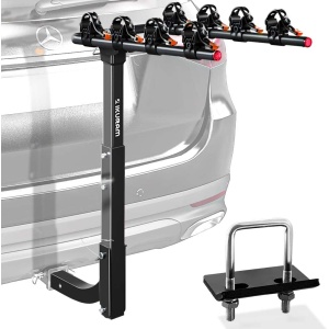 IKURAM R 4 Bike Rack Bicycle Carrier Racks Hitch Mount Double Foldable Rack