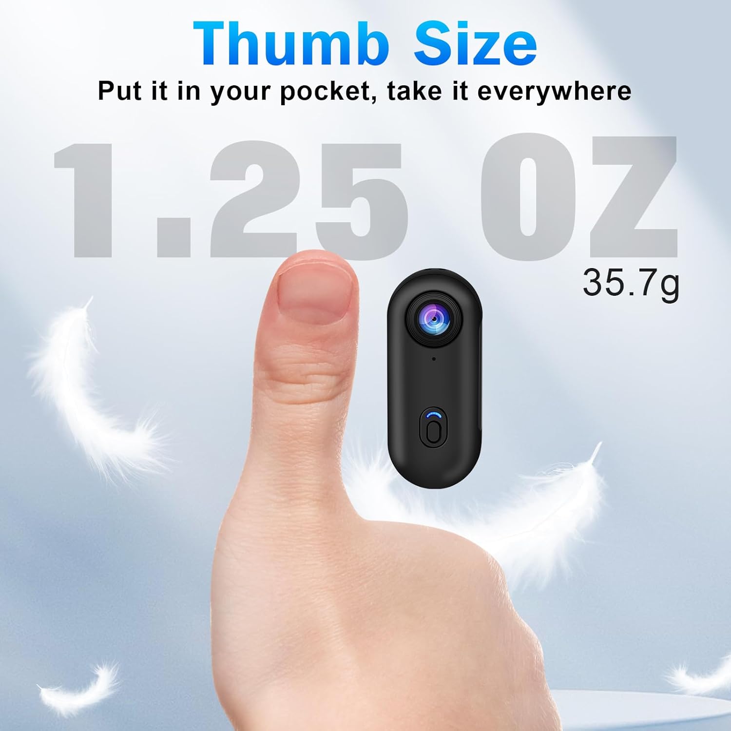 i3 4K Thumb Action Camera, Tiny Size, Mount Anywhere, Small Body Camera - Image 2