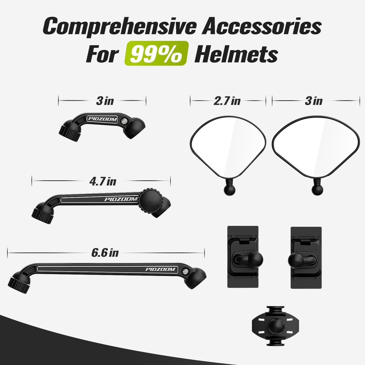 Bike Helmet Mirror for Cycling- 360° Adjustable and Rotatable Safe Rearview - Image 8