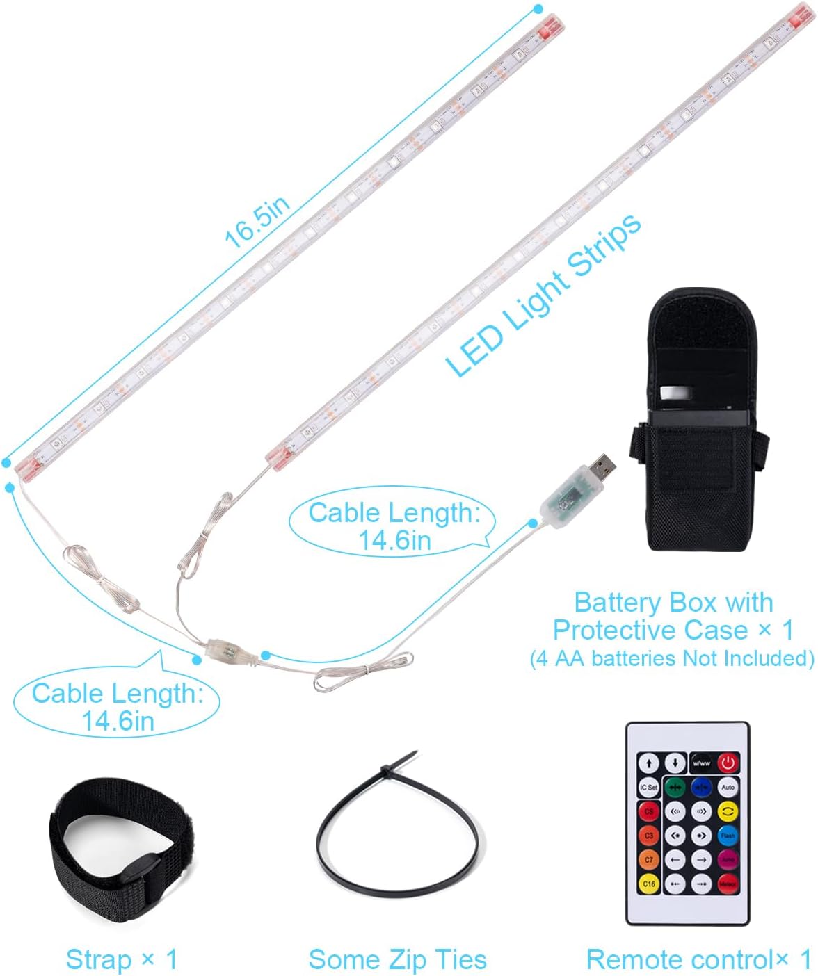 JUSJUBR Bike Lights for Night Riding, Multiple Colors and Lighting Modes - Image 7