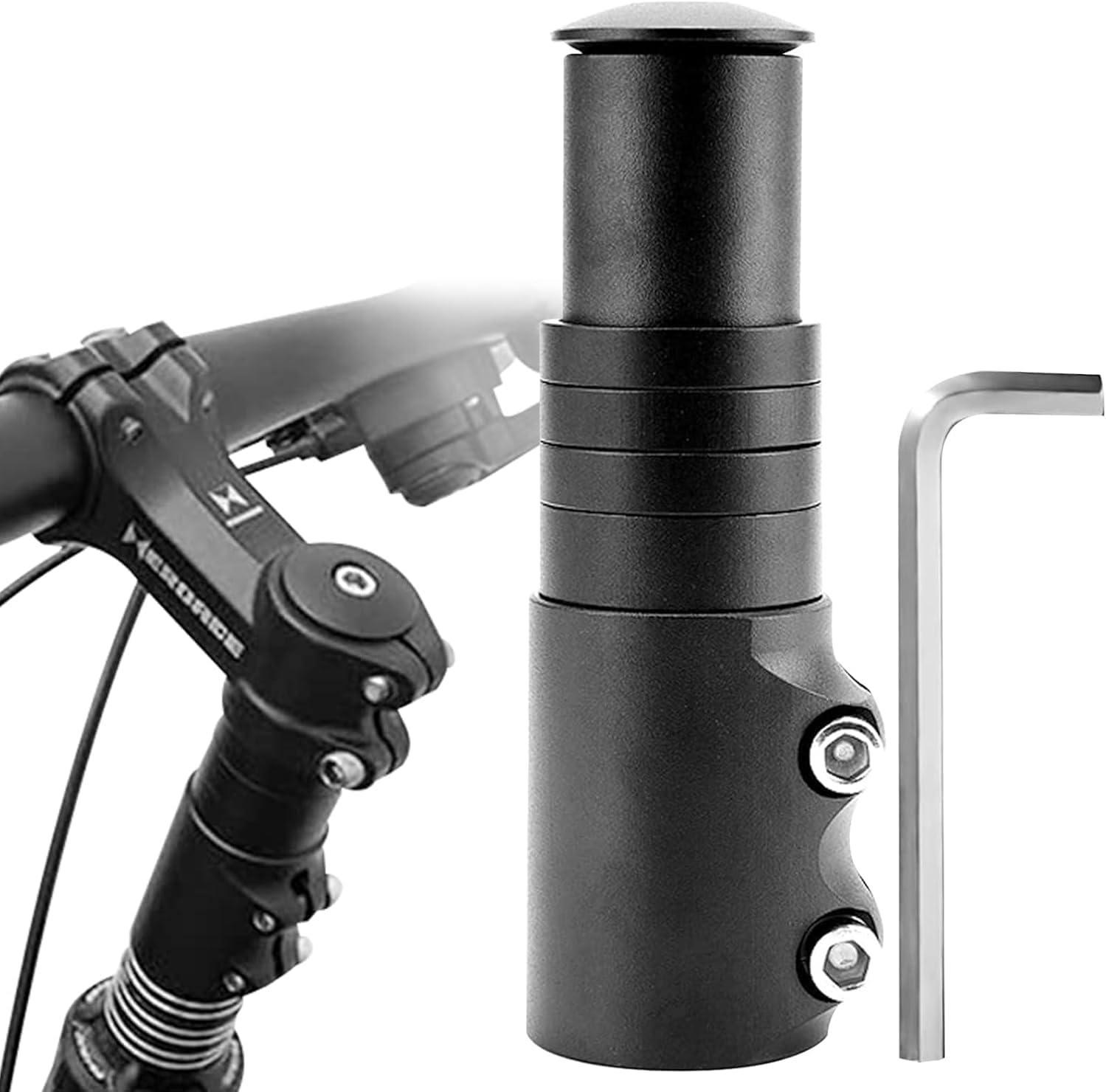 Bike Stem Riser, Adjustable Bicycle Handlebar Extender, 28.6mm Bike Fork