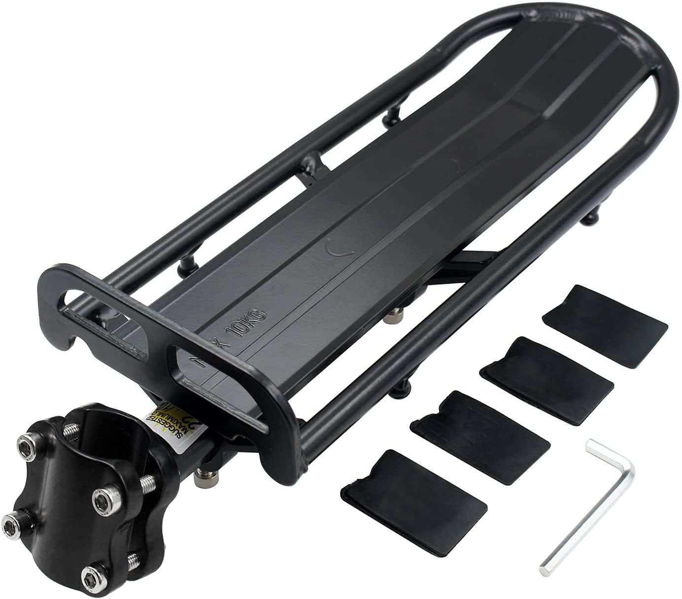 Bike Rear Rack, Load Capacity 20-55 LB, Aluminum Alloy Bicycle Cargo Rack, Mount