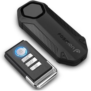 Fosmon Anti Theft Burglar Bike Alarm with Remote, Waterproof Vibration Triggered