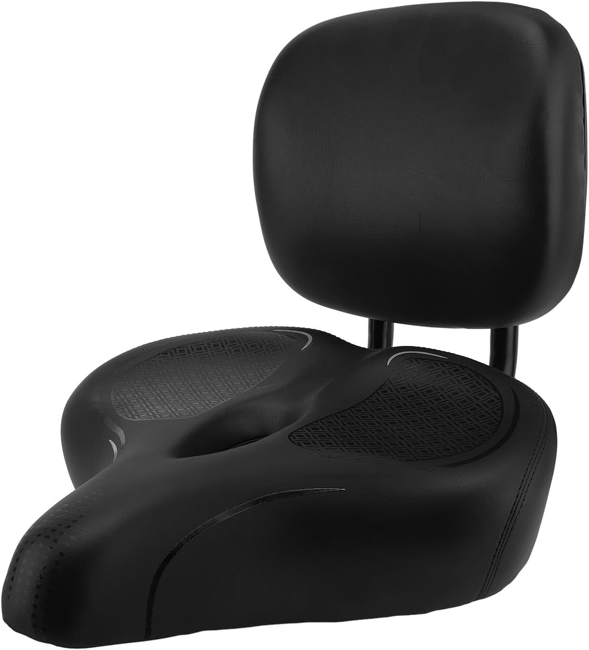 Backrest Saddle Bike Seat, Thicker Soft Cycle Saddle with Backrest, Widened