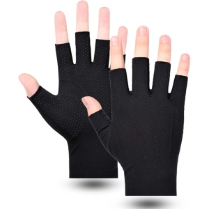Summer Half Finger for Men, Non-Slip Driving Gloves, Thin UV Sun Protection