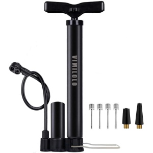 Bike Floor Pump, Bicycle Pump with Dual Presta & Schrader Valve Head