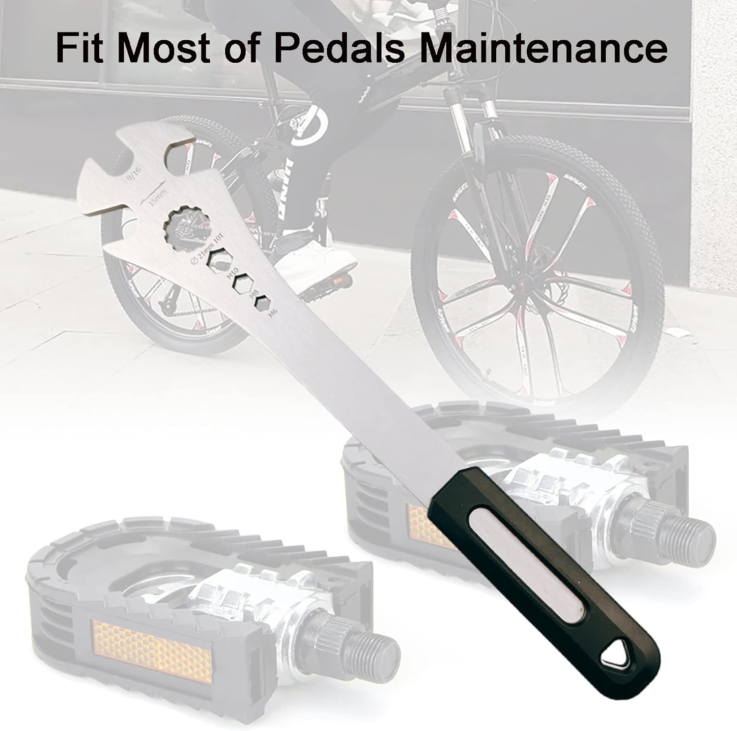 Bike Pedal Wrench, Bicycle Pedal Removal Tool with Extra Long Handle - Image 7