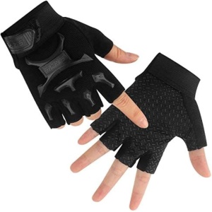 Kid Half Finger Fingerless Cycling Gloves Mitten for Monkey Bars Child Children