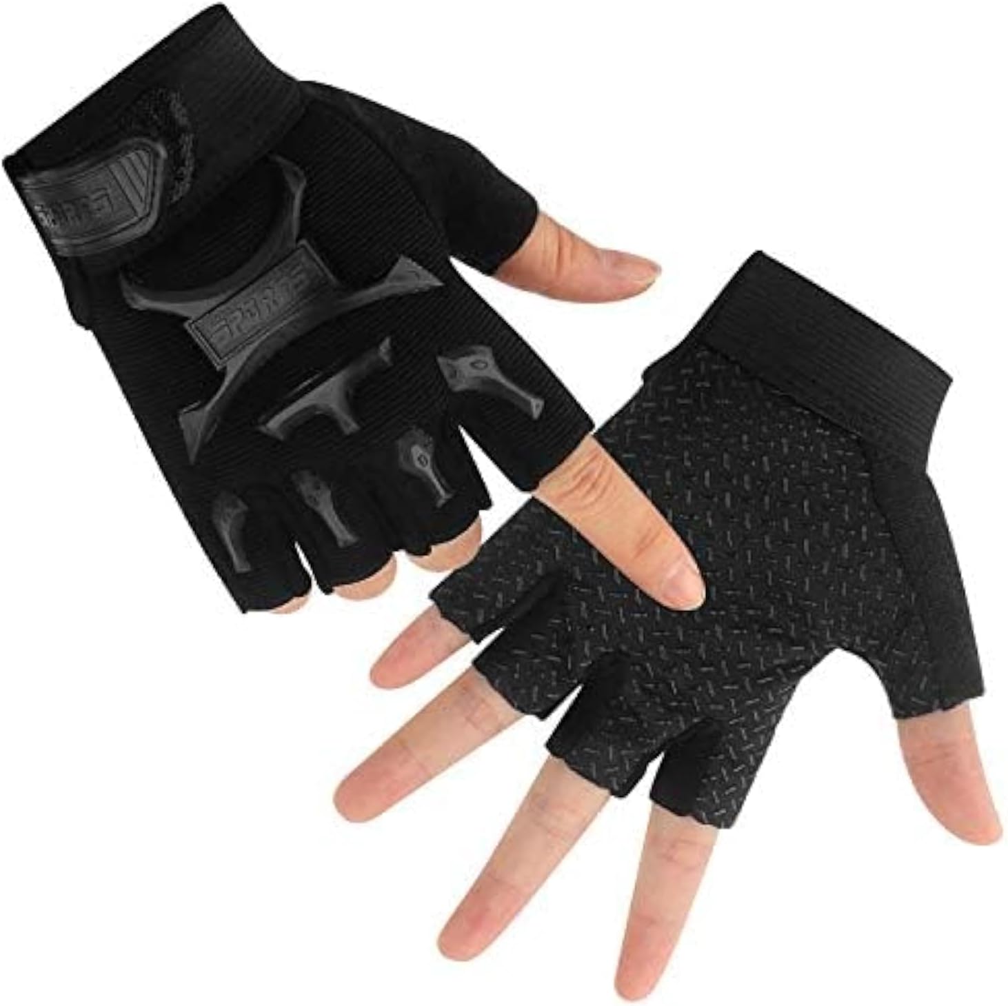 Kid Half Finger Fingerless Cycling Gloves Mitten for Monkey Bars Child Children