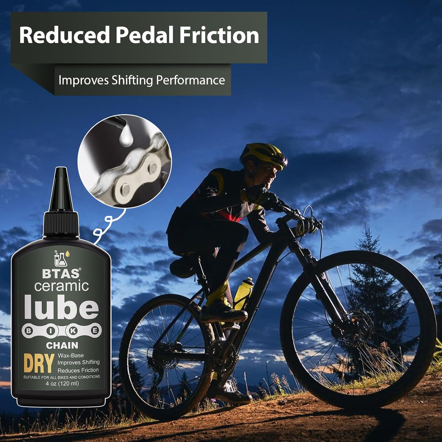 BTAS Dry Bike Chain Wax Lube 4 oz for Road,Mountain Bike,MTB & Bicycle Chain - Image 8