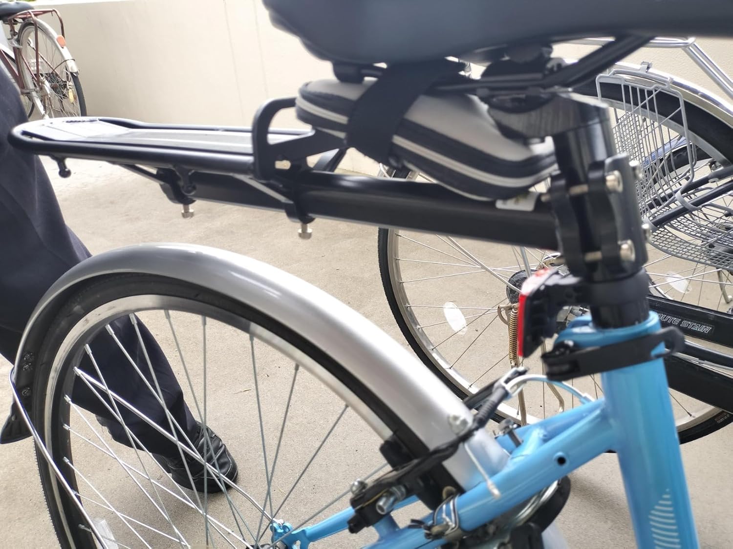 Bike Rear Rack, Load Capacity 20-55 LB, Aluminum Alloy Bicycle Cargo Rack, Mount - Image 3
